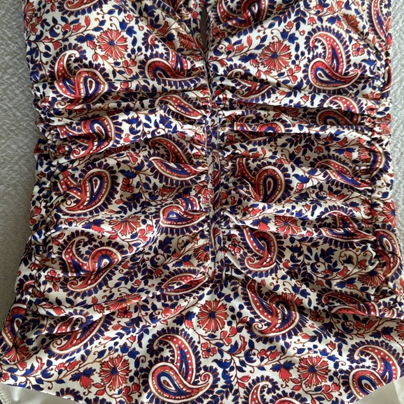 Veronica Beard Hazina Paisley Ruched One-Piece Swimsuit, X-Small, $328 - Picture 13 of 14